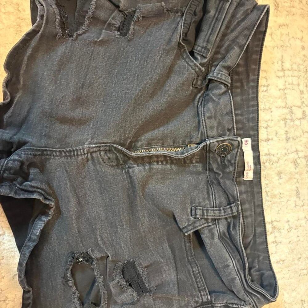 So-clothing Women's Black and Grey Shorts